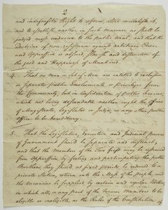 権利章典、1789年に連邦政府ホールで署名されたコピー（紙にインク）
