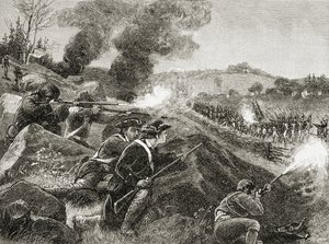 1885年にAS Barnes und Co.によって発行された「アメリカの簡単な歴史」からのイギリスのレキシントンからの撤退