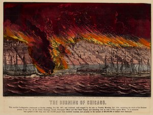 シカゴのバーニング、1871 作： American School