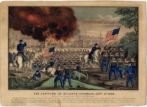 ジョージア州アトランタのキャプチャ、1864年9月2日、パブ。 Currier＆Ives、1864年頃 作： American School