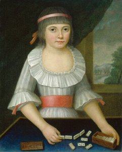 ドミノ少女、1790年頃 作： American School
