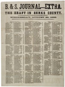 1863年8月26日、バークス郡の草案 作： American School
