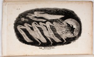 爆発、ジャッジメントのビジョンからのイラスト、または1938年のジュニウスジュニアによる76と37のホイッグ党へのプレゼント 作： American School