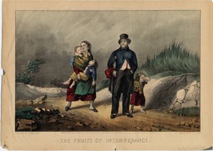 禁欲の果実、パブ。 Currier＆Ives、1870 作： American School