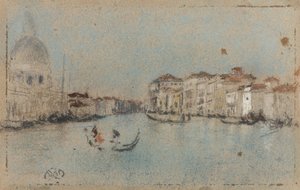 大運河、ヴェネツィア、c.1879-80（日焼けした紙にパステル） 作： American School