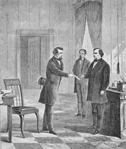 アンドリュー・ジョンソン大統領の弾劾（1808～75年） 1868年（エングレーヴィング 作： American School
