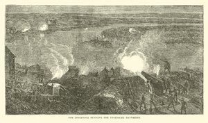 1863年2月、ヴィックスバーグ電池を実行しているインディアノーラ 作： American School