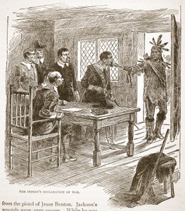 本のパブからのインディアンの戦争宣言。 1896 作： American School