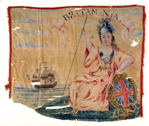 ルイブールブリタニアフラグ、1745年（綿） 作： American School