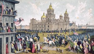 アメリカ軍によるメキシコの首都の占領、1846-48 作： American School