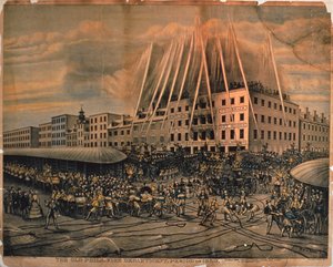 古いフィラデルフィア消防署、1850 作： American School