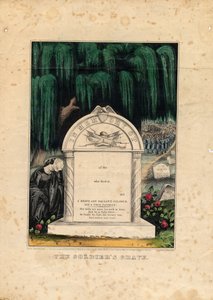 兵士の墓、パブ。 Currier＆Ives、1862年頃 作： American School