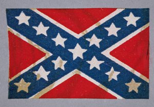 南部連合軍の戦闘旗「サザンクロス」（カラーリトグラフ版 作： American School