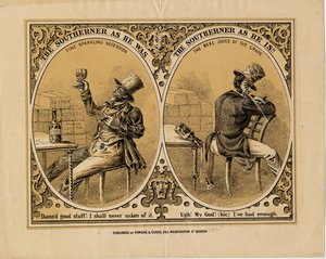 当時の南部人、現在の南部人、ボストン、Powers＆Corss刊、1863年 作： American School