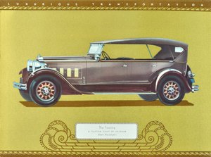 パッカード社「ツーリング」カスタムエイト、1930年発行（カラーリトグラフ） 作： アメリカの学校