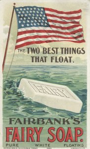 浮かぶ2つの最高のもの、Fairbanksフローティングフェアリーソープの広告、1898 作： American School