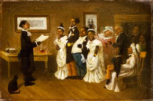 結婚式 1850年頃 油彩・カンヴァス 作： American School