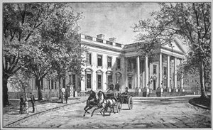 1886年頃のホワイトハウス（彫刻 作： American School