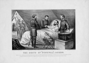 パブ、ストーンウォールジャクソンの死。 Currier＆Ives、1872年 作： American School