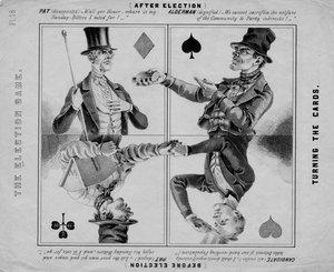 選挙ゲーム：カードを回す、19世紀 作： American School