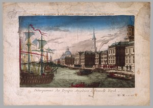 1776年にニューヨークにイギリス軍が上陸 作： American School