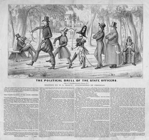 ジョンチャイルズ（ニューヨーク）が発行した州警官の政治ドリル、1838年頃 作： American School