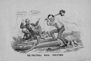 Jリーチ、ニューヨーク、1860によって発行された政治の鉄道スプリッター 作： American School