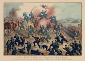 フォートドネルソンの襲撃、パブ。 Currier＆Ives、1862 作： American School