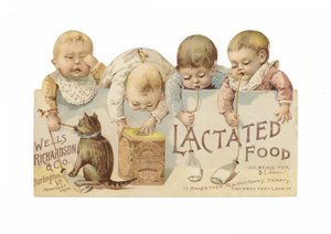 乳を飲む幼児 作： American School