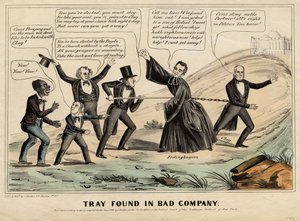 悪い会社で発見されたトレイ、J Baillie、ニューヨーク、1844年発行 作： American School