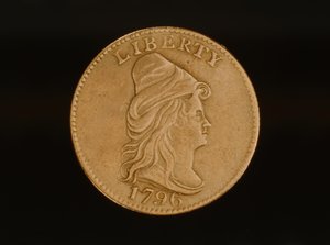 ターバンヘッドクォーターイーグル、1796（金属） 作： American School
