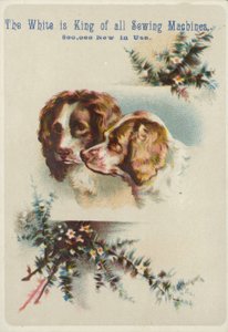一緒に2つの犬の頭 作： American School