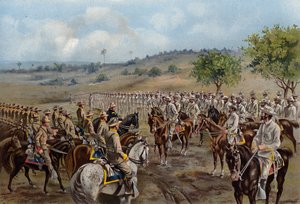 米陸軍、トラル将軍のシャフター将軍へのサンチャゴ降伏 作： American School