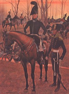 1812年頃のアメリカの馬砲隊（カラーリトグラフ 作： American School