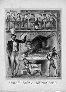 アンクルサムズ動物園、G。ガーナー発行、ワシントンCD、1865年 作： American School