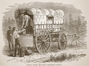 本のパブからの米軍電報ワゴン。 1896 作： American School