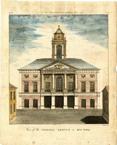 ニューヨークの連邦議事堂の眺め 作： American School