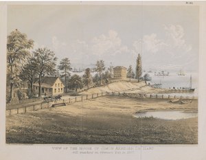 Simon Aertsen de Hartの家の眺め、1867年（colout litho） 作： American School