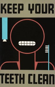 ヴィンテージKeep Your Teeth Cleanポスター 作： American School