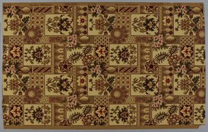 壁紙、パターン、1885年頃。プリント紙 作： American School