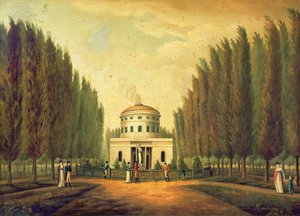 水道、センタースクエア、フィラデルフィア、c.1815 作： American School