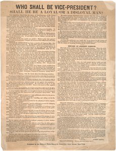 誰が副大統領になりますか？ジョージペンドルトン対アンドリュージョンソン（1864選挙）、1864 作： American School