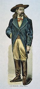 ワイルド・ビル・ヒコック（1837-76）（カラー木版画 作： American School