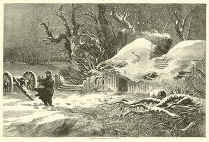 ウィンタークォーター、ピケット、1864年2月 作： American School