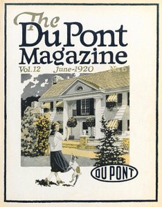 1920年6月、女性と犬、デュポン誌の表紙 作： American School