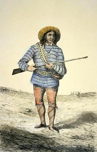 アリゾナのズニ族、1860年頃（カラーリソ） 作： American School