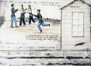 クレイジーホースの死、フォートロビンソン、ネブラスカ、米国、1877 c1900 作： Amos Bad Heart Buffalo
