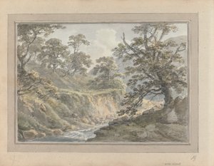 イングランド、スコットランド、ウェールズの景色: 小川のある風景 作： Amos Green
