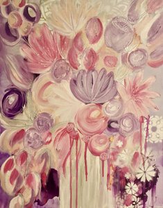 淡いピンクと紫の花