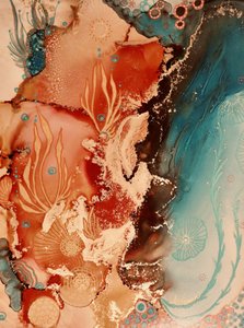 水中サンゴ礁の抽象表現 作： 